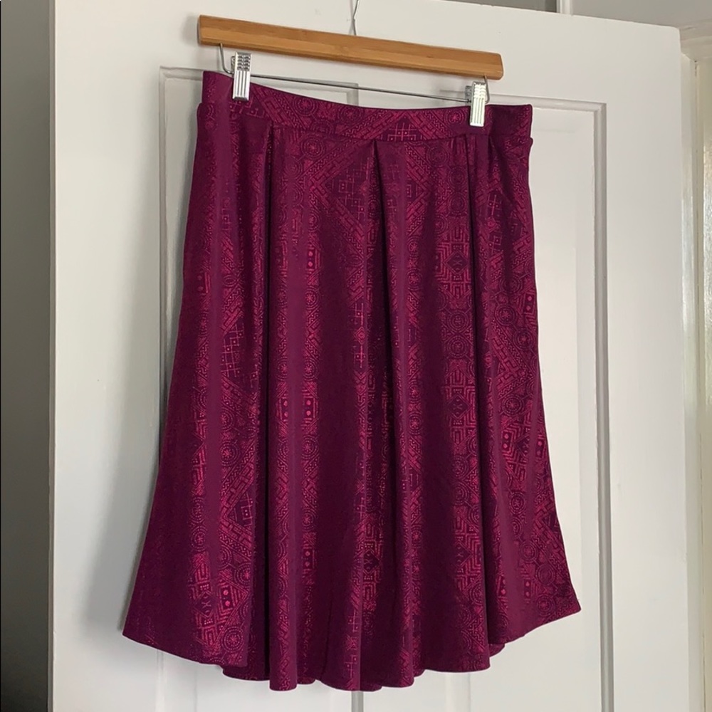 LuLaRoe Metallic Skirt, sz L